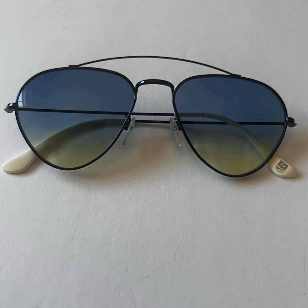 GLASSING ADF MOD AVIATOR SUNGLASSES BLUE NEW IN CASE